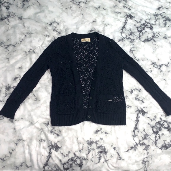 Dark Navy Cardigan Hollister - Picture 2 of 4